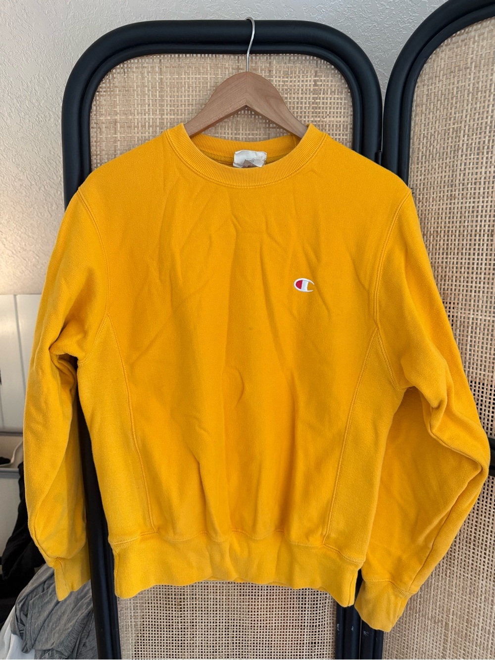 Champion Reverse Weave Crewneck Sweatshirt, C Logo Small